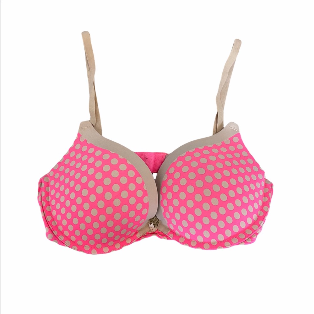 PINK Campus Push Up Polka Dot Bra 34C